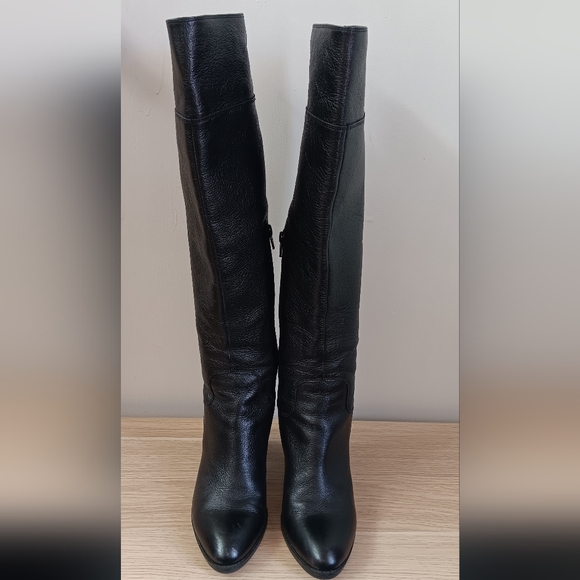 Nine West Vengeance Over Knee Boots Black 7 - Picture 2 of 8